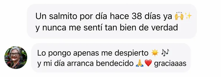 Testimonio: Un salmito por día hace 38 días y nunca me sentí tan bien